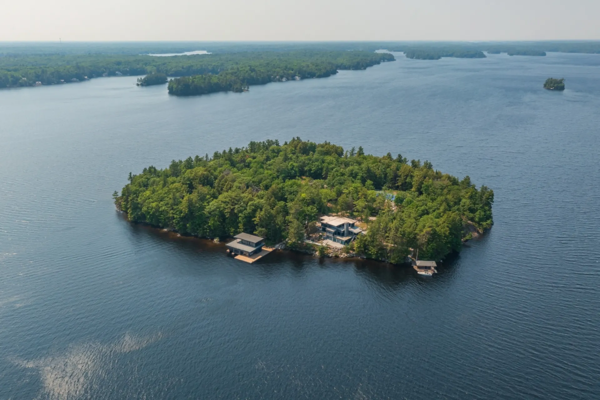 Bass Island, Lake Muskoka, placeholder photography (// REPLACE with real project photo)